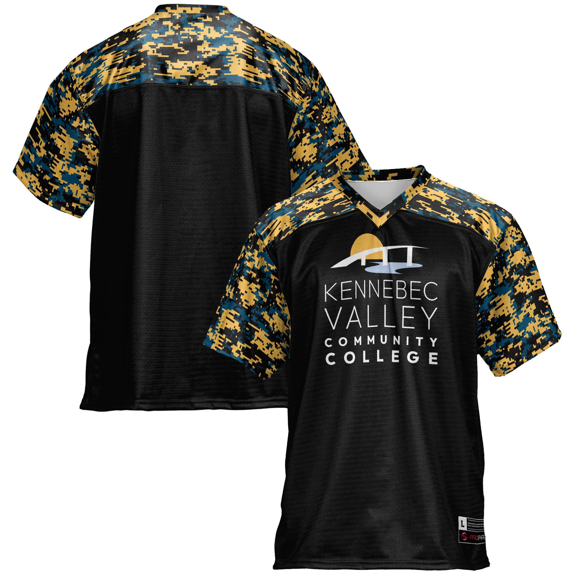 Men's Black Kennebec Valley Community College Football Jersey