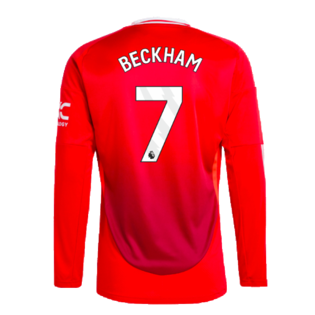 2024-2025 Man Utd Long Sleeve Home Kit (Beckham 7)