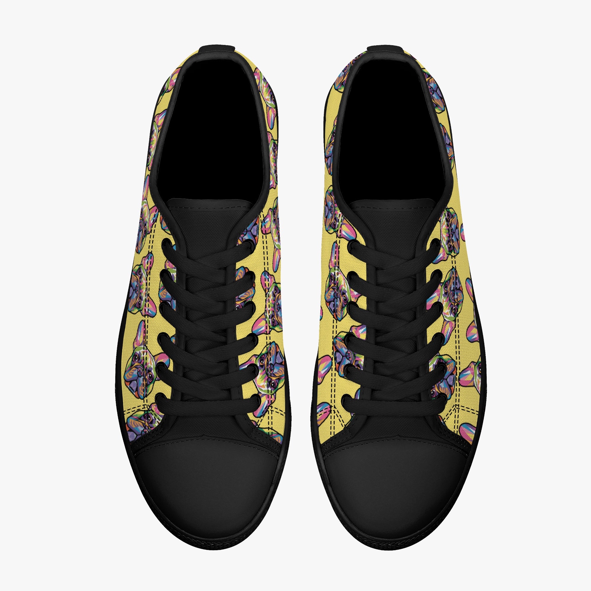 Remi - Casual Classic Low-top Canvas Shoes For Frenchie Fans