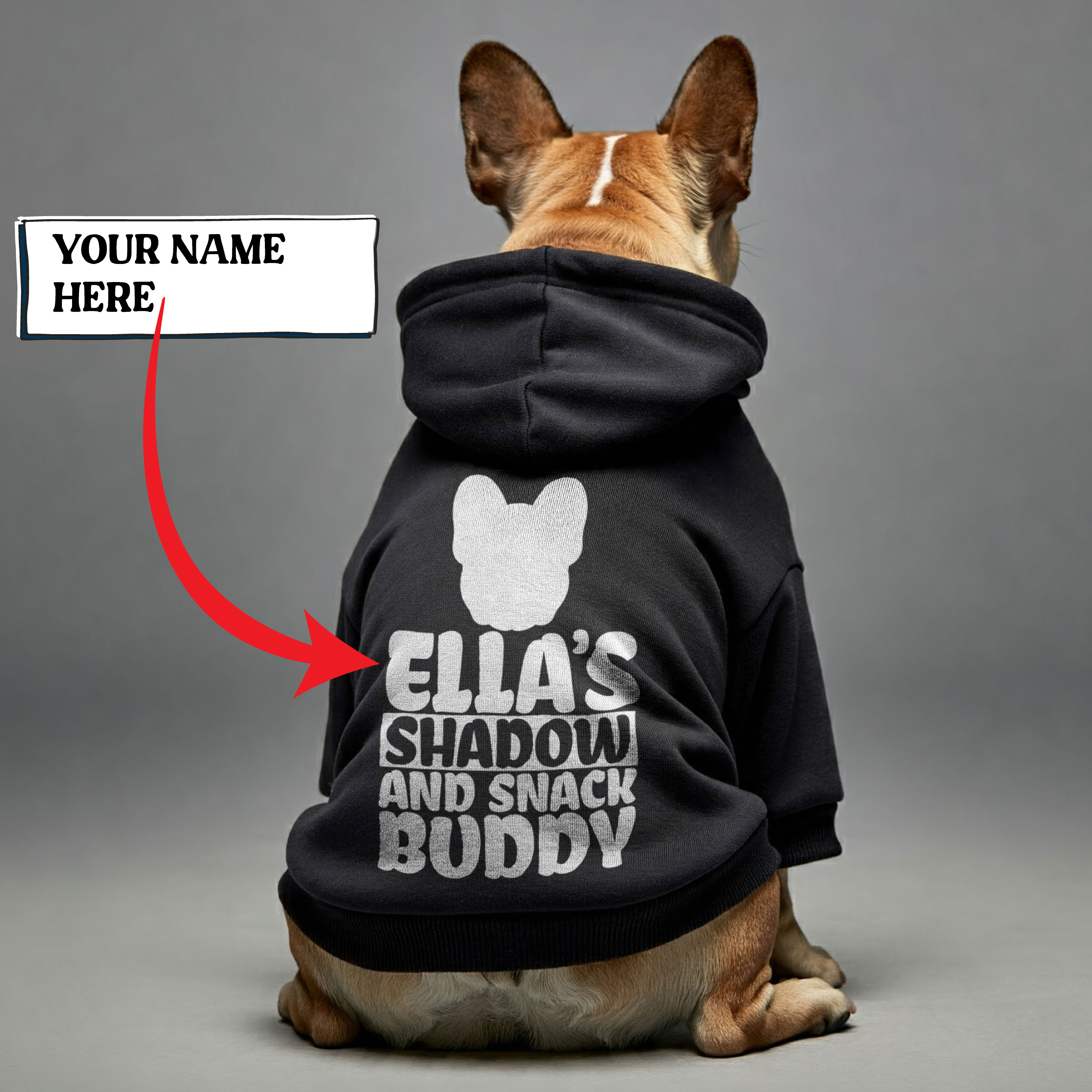 French Bulldog Personalized French Bulldog Hoodies With Owner's Name