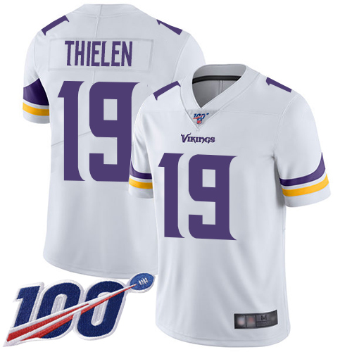 NFL M V Vikings Adam Thielen #19 White Limited Game Jersey - Premium