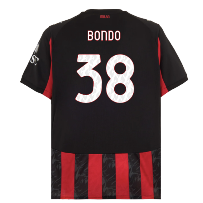 Acm Ac Milan Home Shirt Bondo #38 Authentic Design Authentic 2024-...