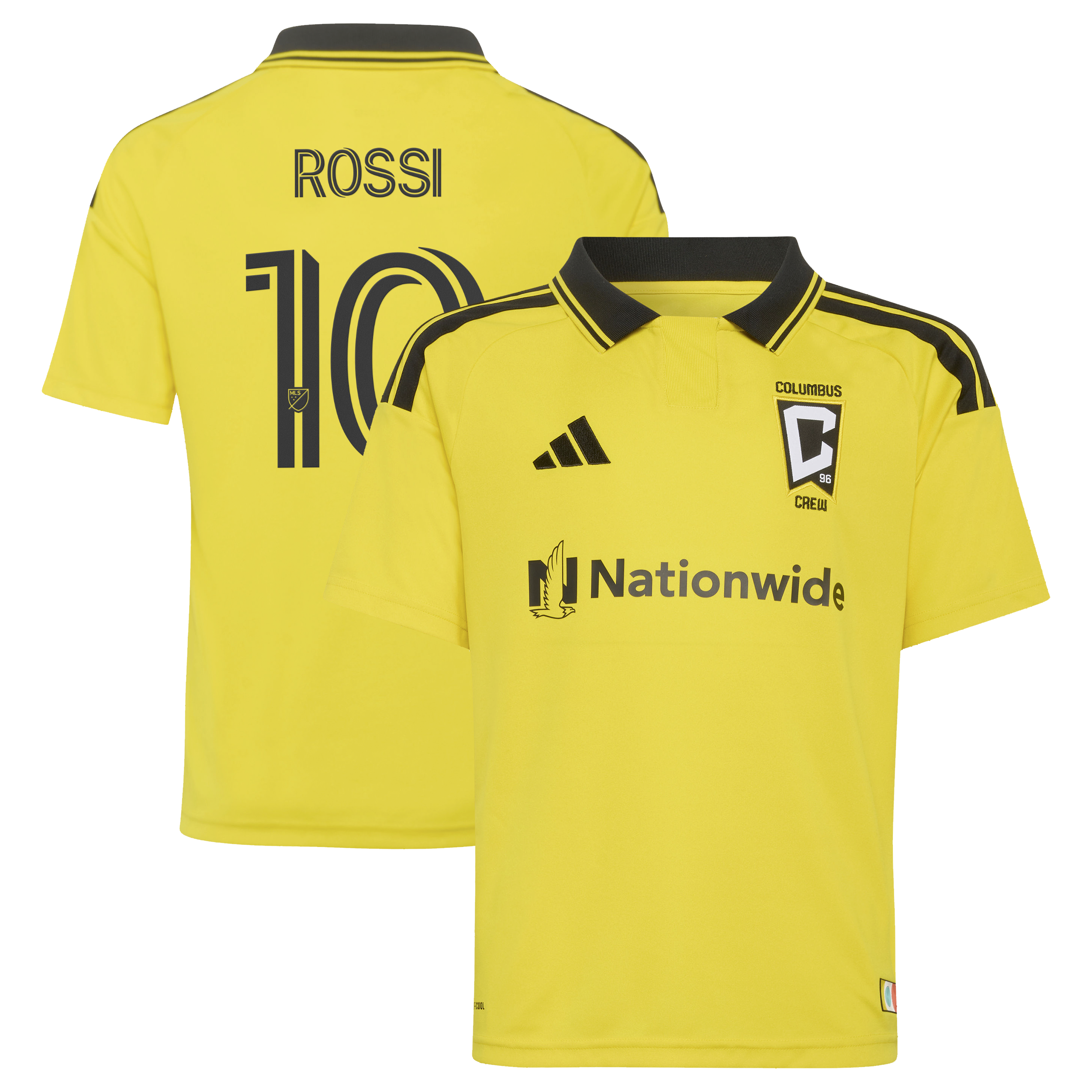[SJH] Diego Rossi Columbus Crew Youth 2026 The Crafted for Excellence Kit Replica Jersey - Yellow