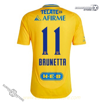 Tigres UANL's 24-25 Home BRUNETTA Jersey with the number 11