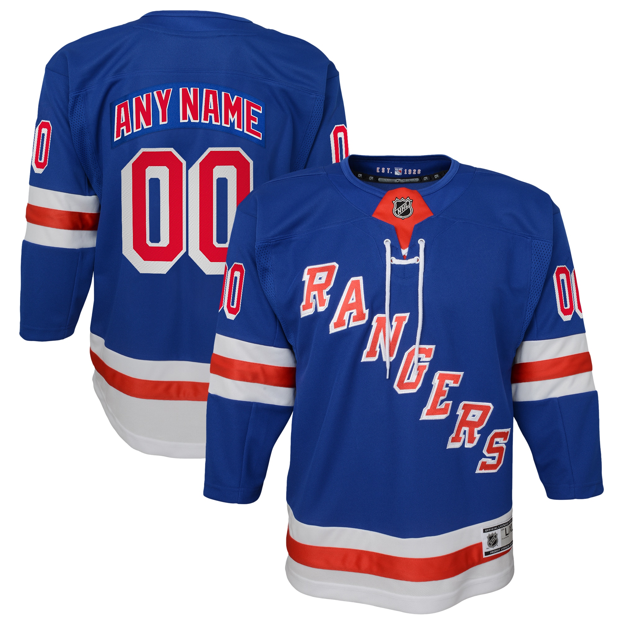 [SJH] New York Rangers Home Premier Custom Jersey - Blue