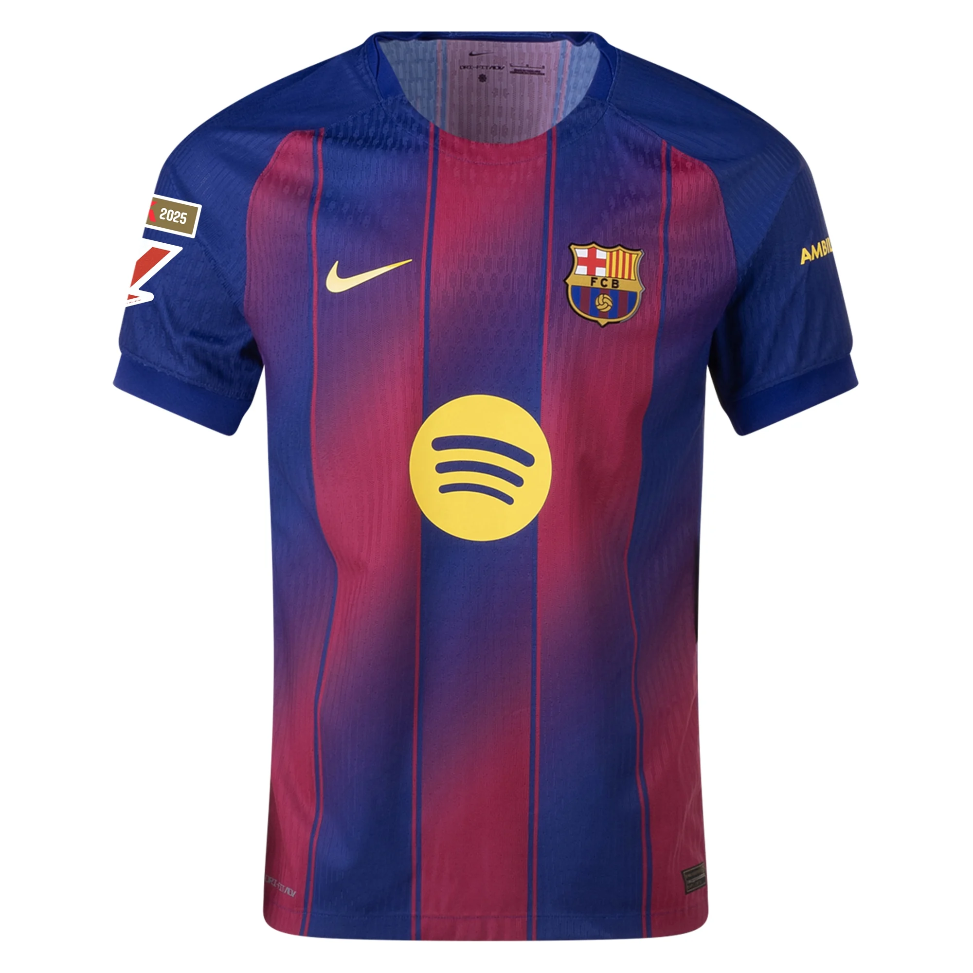 Barcelona Gold) 2025-2026 La  Home Jersey – Authentic Shirt