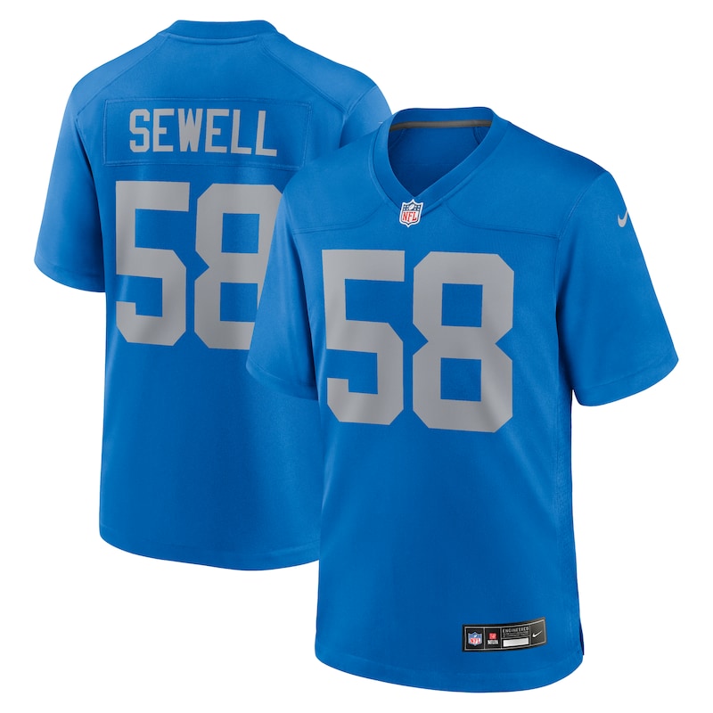 None Penei Sewell Detroit Lions NFL Team Game Jersey Game Day Wear