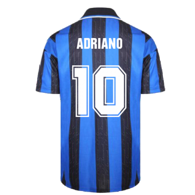 Outstanding 1998 Inter Milan Score Draw Home Shirt (adriano 10)
