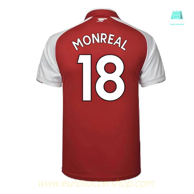 Arsenal 17/18 Home Football Shirt Adult Size XS ((Excellent) XS) (Monreal 18)