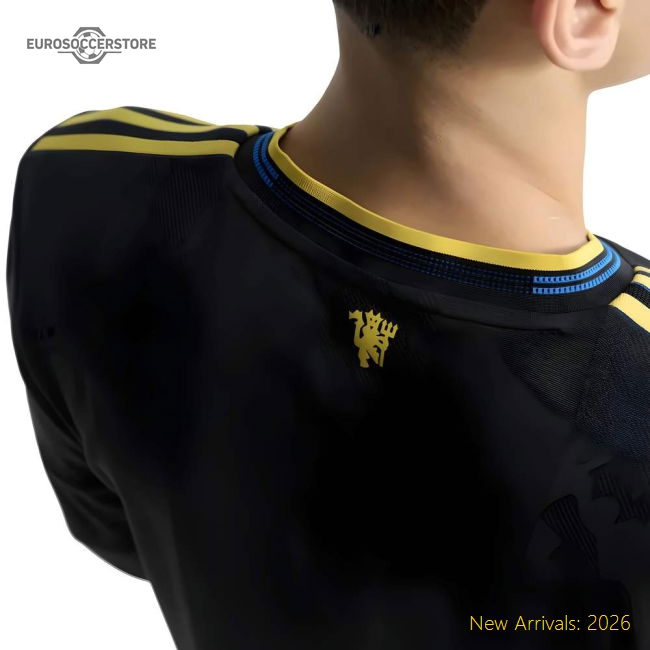 Authentic 2025-2026 Man Utd Authentic Long Sleeve Third Shirt