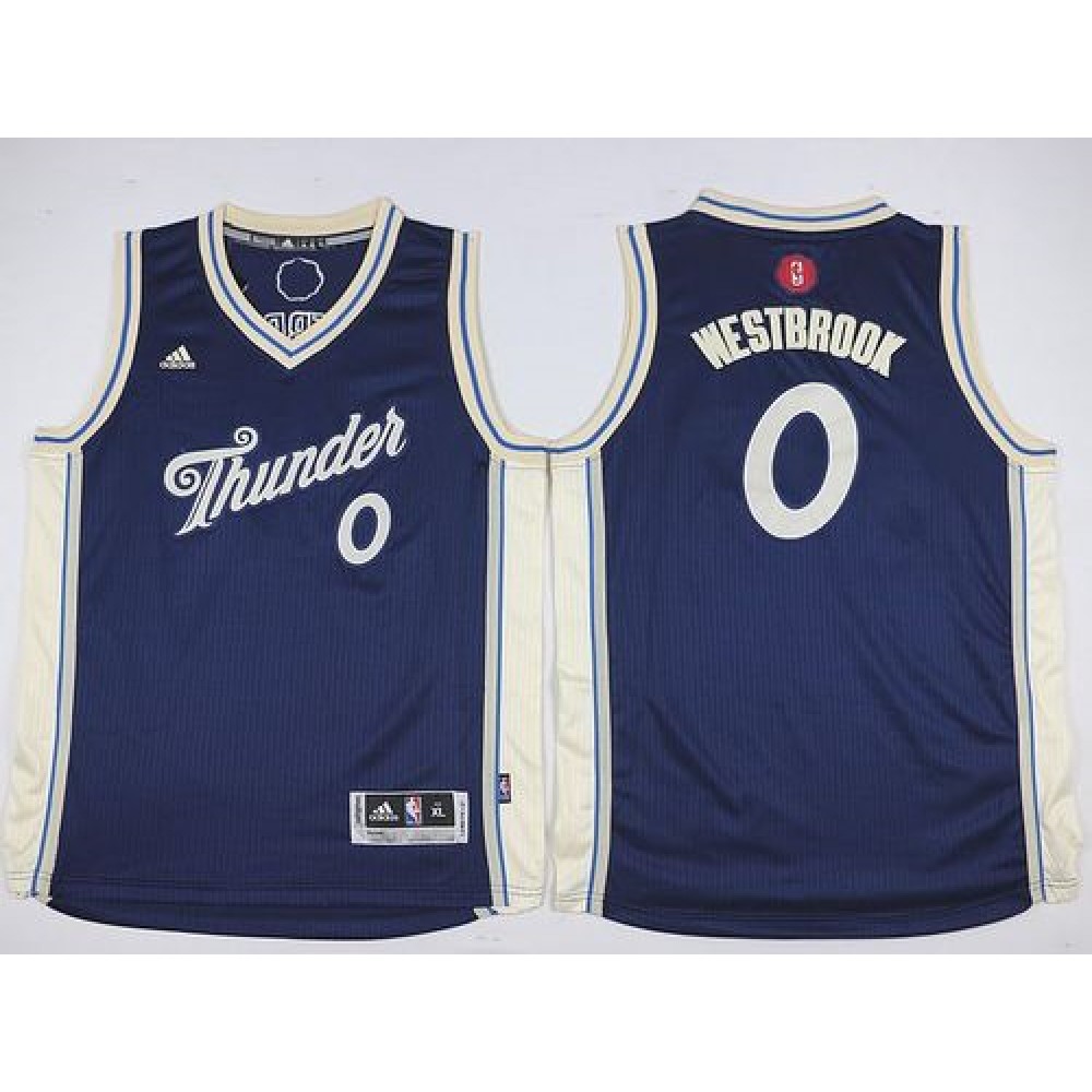 Fan Favorite Performance Men's Thunder #0 Russell Blue Basketball Jersey