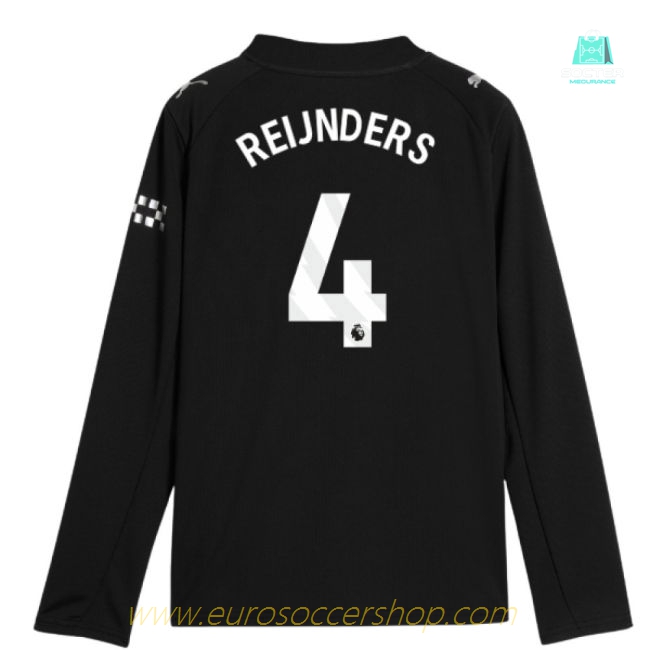 2025-2026 Man City Long Sleeve Away Shirt (Kids) (Reijnders 4)