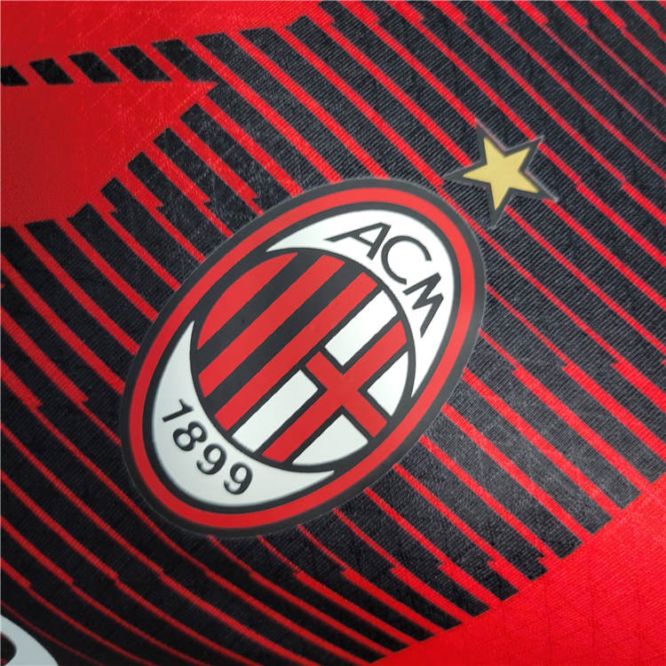 Advanced Fabric AC Milan 2324 Home Red Soccer Jersey Football Shirt