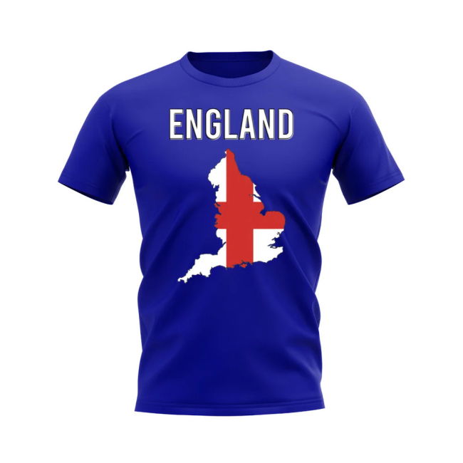 Official England Map T-Shirt National Quality Premium Premium Football