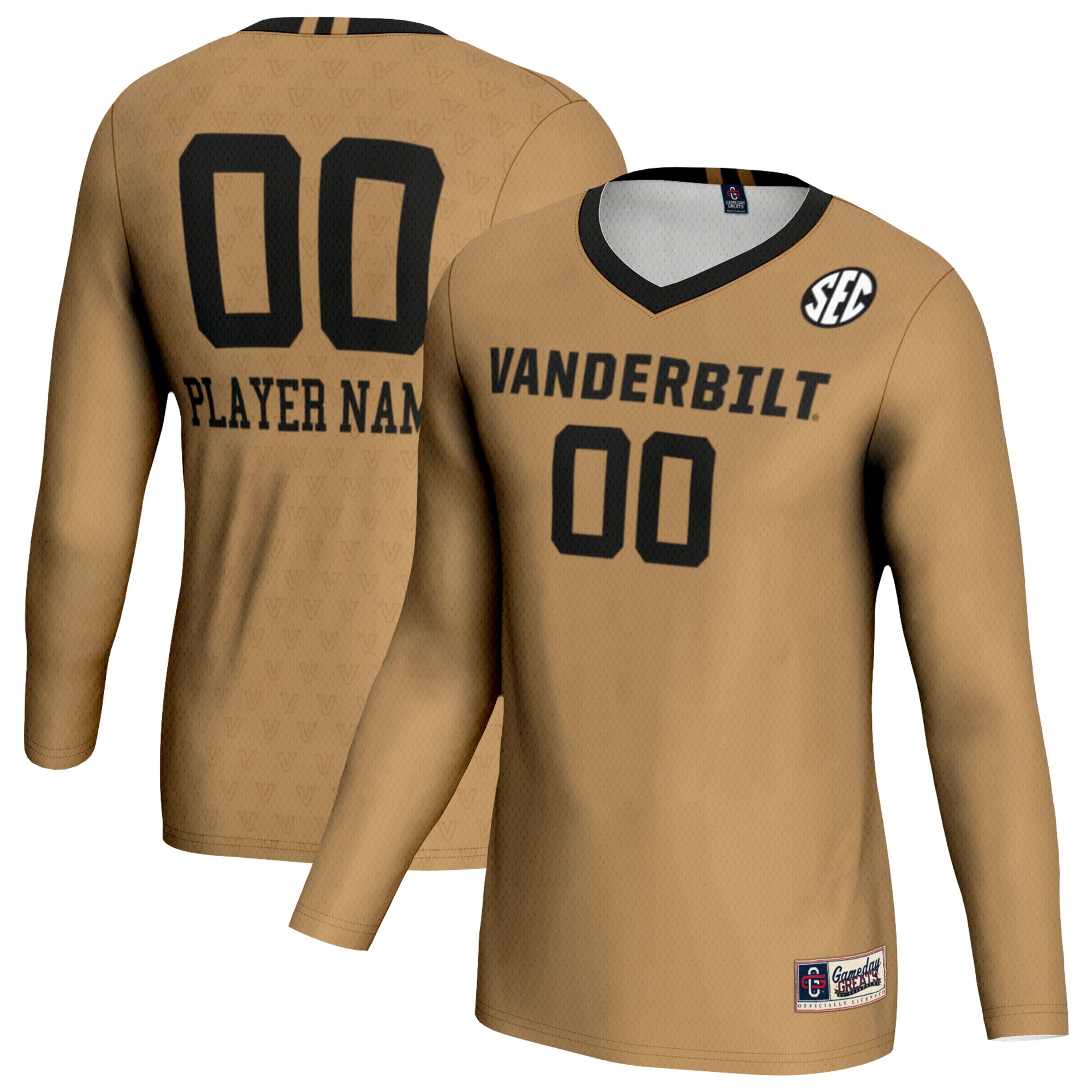 [DDG] Vanderbilt Commodores GameDay Greats Youth NIL Women's Volleyball Lightweight Fashion Jersey - Gold