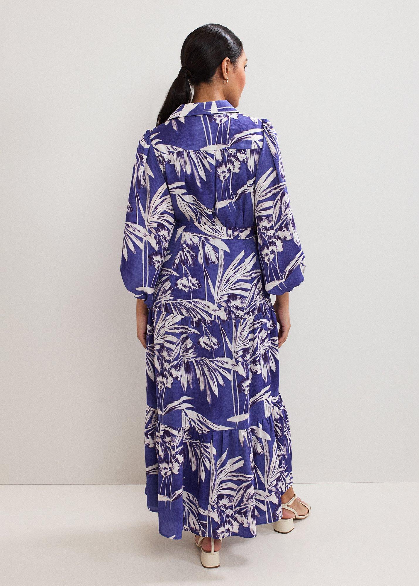 Petite Coralie Print Shirt Midaxi Dress