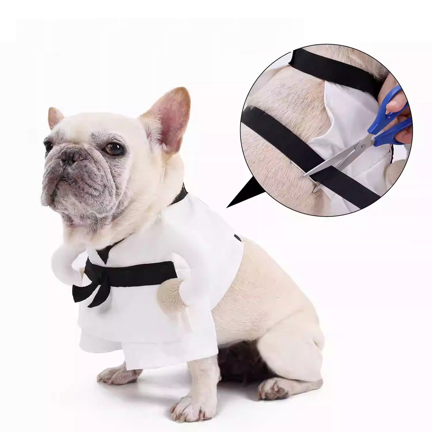 JiuPup Frenchie Martial Arts Costume – Funny Halloween Cosplay Outfit