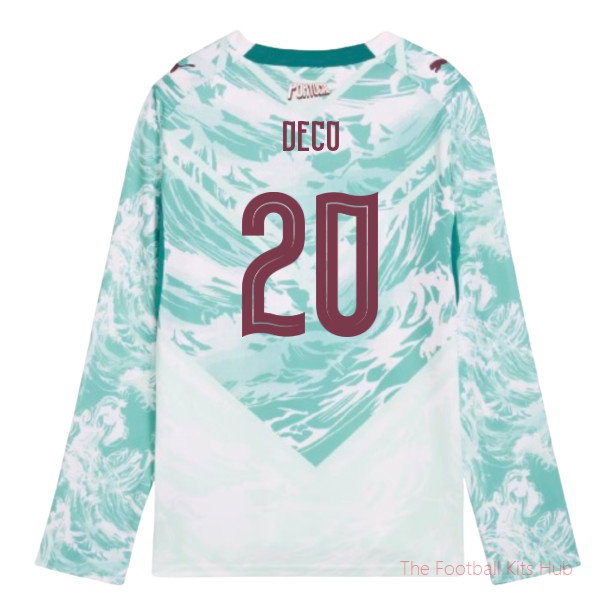 2026-2027 Portugal Long Sleeve Away Shirt (Kids) (Deco 20)