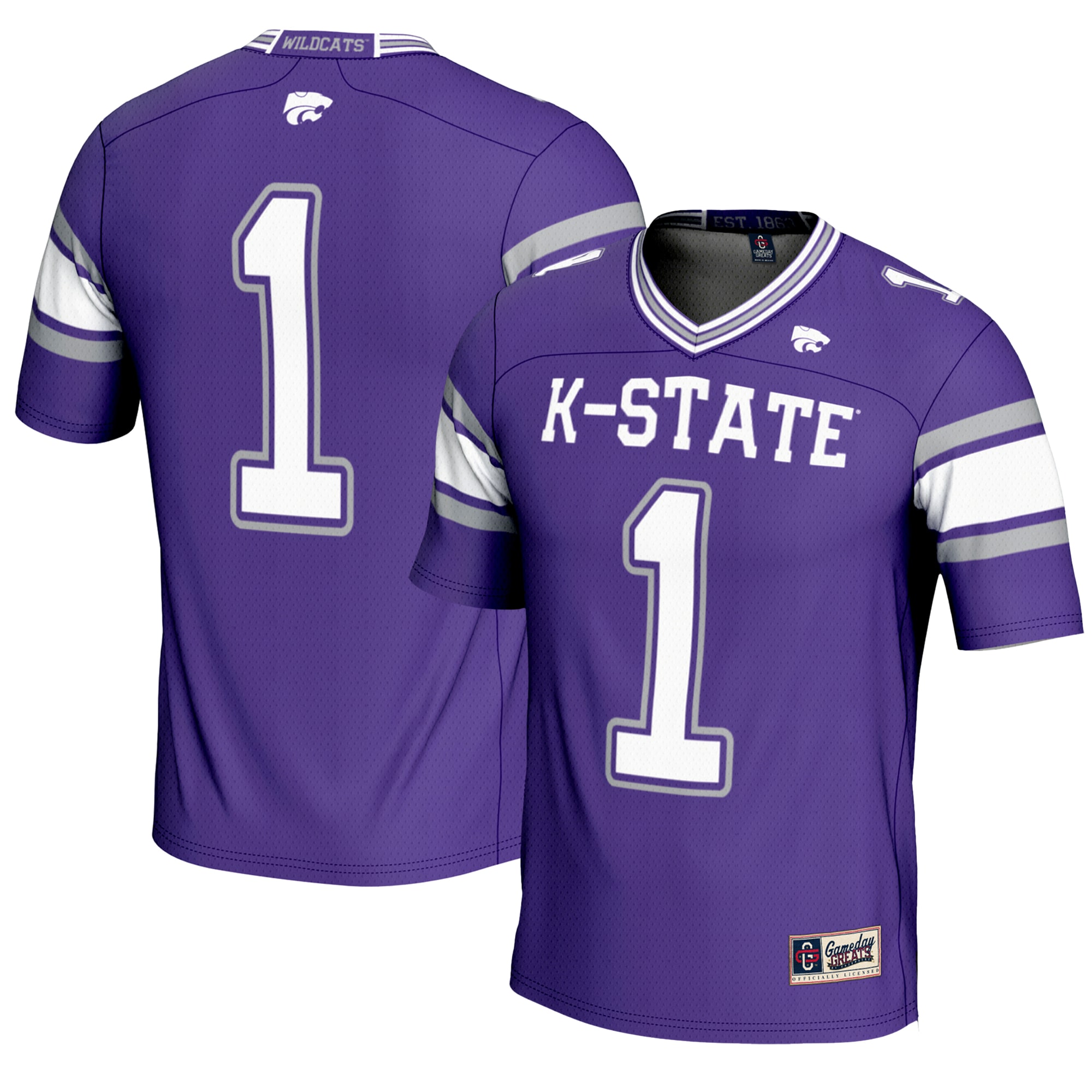 [NJP] Kansas State Wildcats GameDay Greats Endzone Football Jersey - Purple