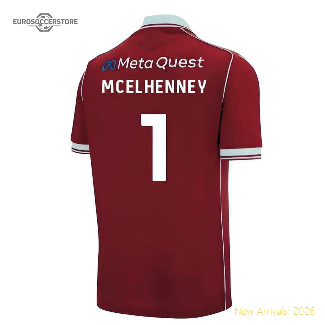 Authentic 2025-2026 Wrexham Home Shirt (mcelhenney 1) - Premium