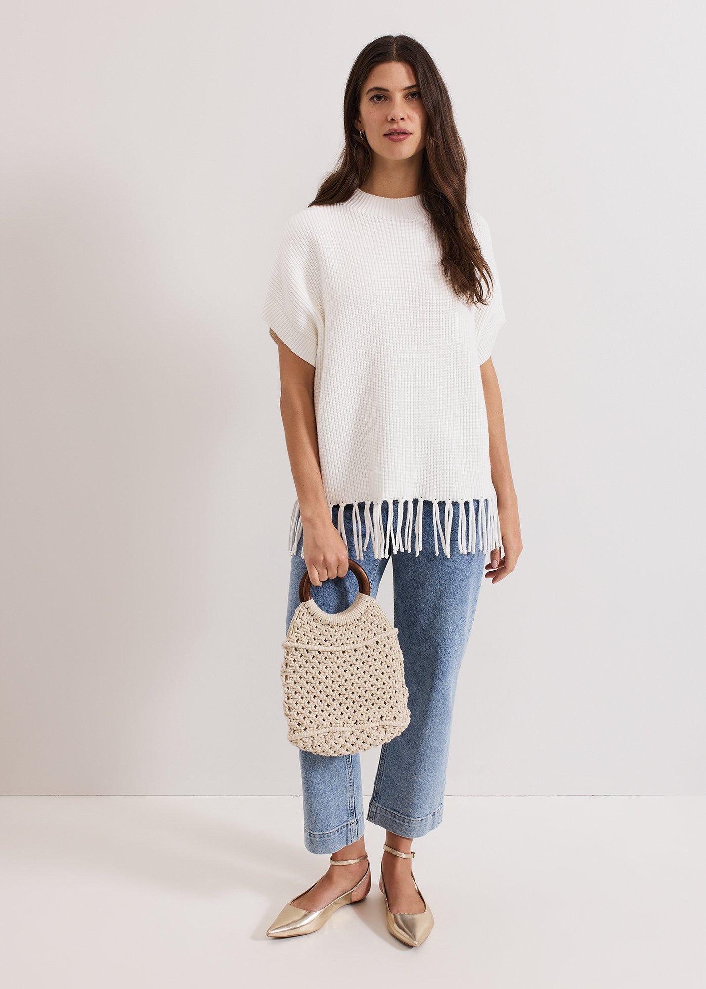 Myleene Fringe Knit Tabard
