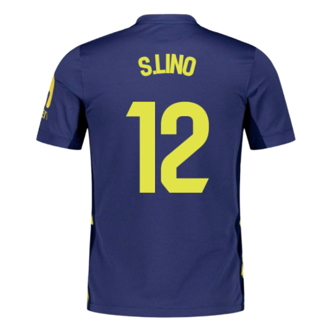 Authentic 2025-2026 Atletico Madrid Away Shirt (S.Lino 12)
