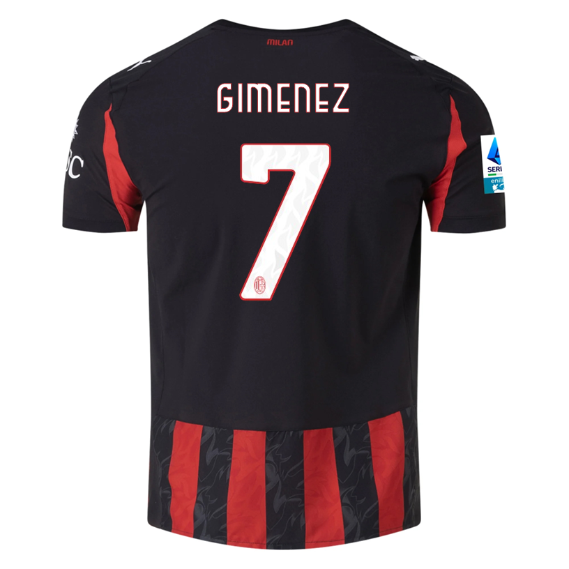 AC Milan A Patch 2025-2026 UCL Home Jersey – Authentic Shirt