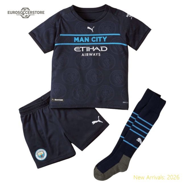 Mini Kits Manchester City 2021 Third Jersey Shirt Football Fan Apparel