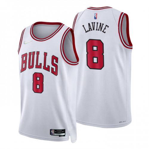 Limited Stock Chicago Bulls Zach #8 NBA Team Jersey Game-Day