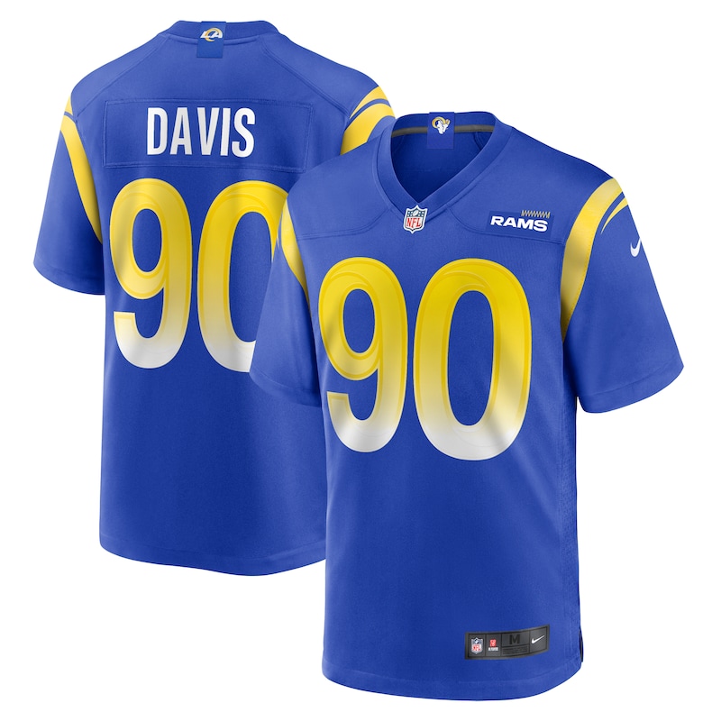 None Tyler Davis LA Rams Bold Professional Jersey Game Day Wear
