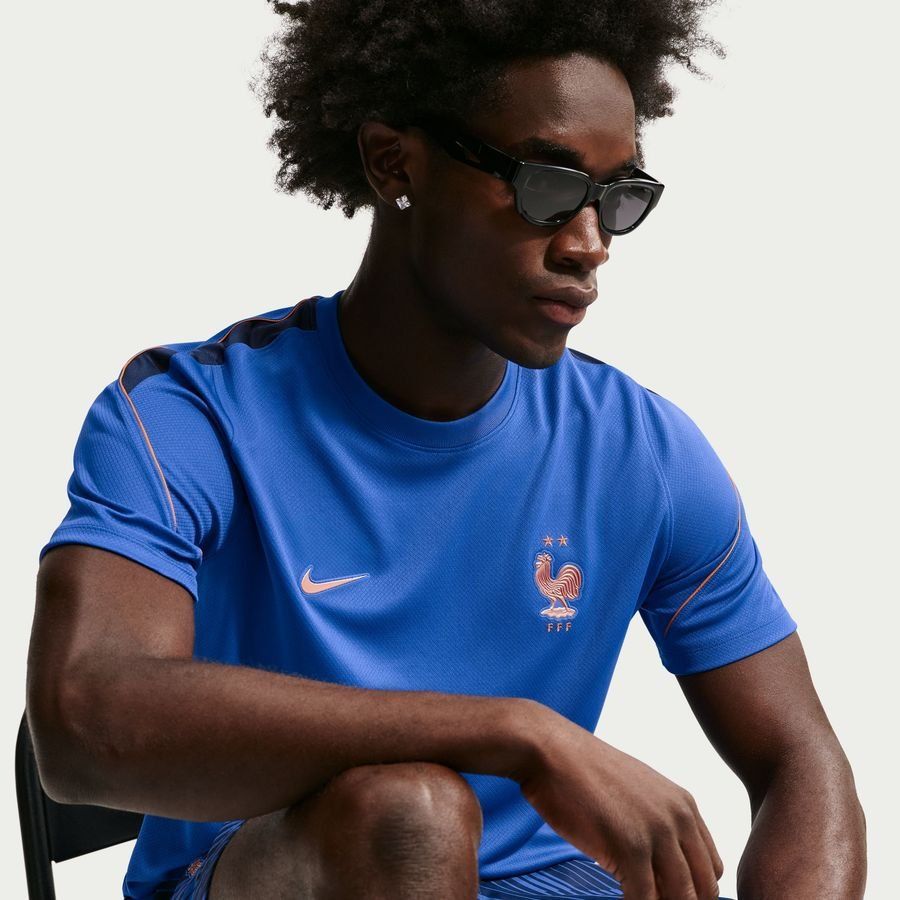France Training T-Shirt Dri-FIT Strike World Cup 2026 - Game Royal/Blackened Blue/Metallic Copper