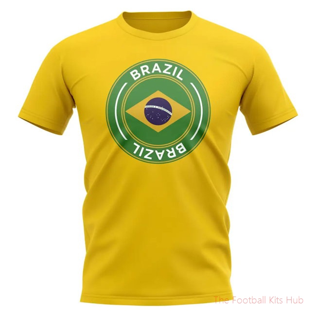 Brazil Football Badge T-Shirt (Yellow)