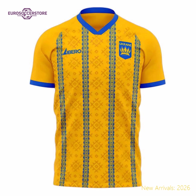Ukraine 2025-2026 Home Concept Football Kit (Libero) - Baby