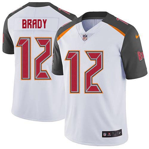 Official NFL Tampa Bay Buccaneers #12 Tom Brady White Limited Jersey