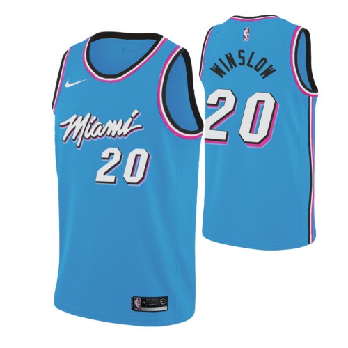 Blue MIA Miami Heat #20 Nike Game-Used Style Jersey Premium Quality