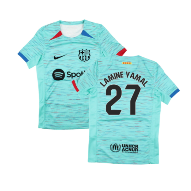 Official 2023-2024 Barcelona Third Shirt (Kids) (Lamine Yamal 27)