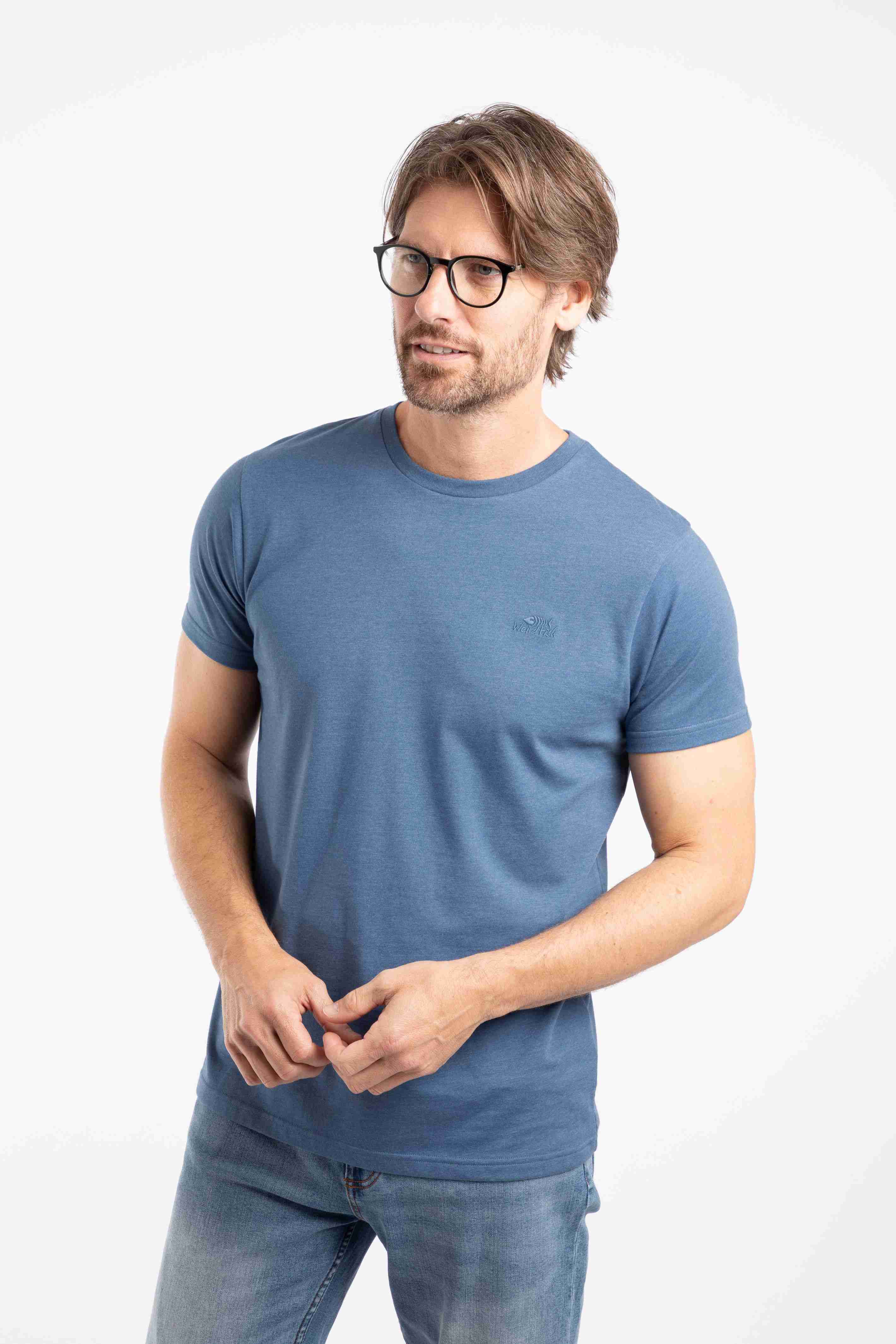 Hooked Branded T-Shirt Mid Blue