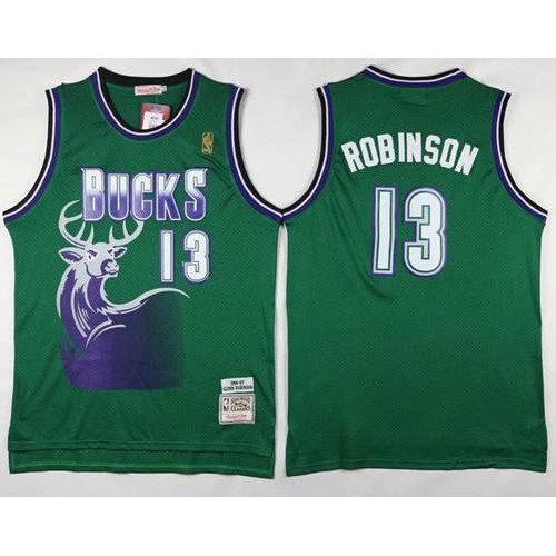 Green MIL Milwaukee Bucks #13 Mitchell And Ness Vintage Jersey