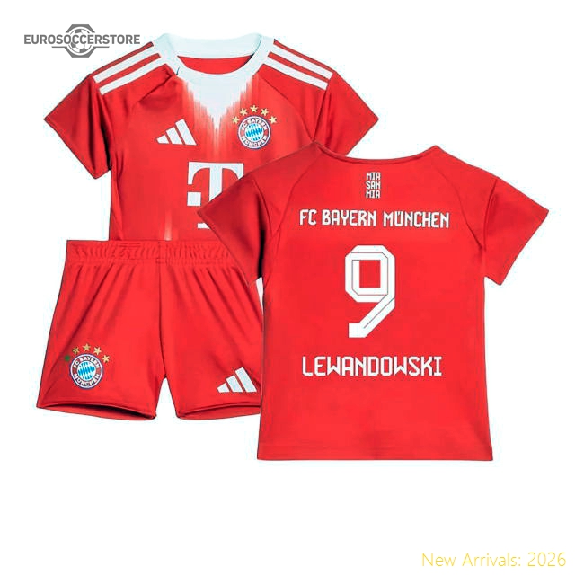 Match-Day 2025-2026 Bayern Munich Home Baby Kit (Lewandowski 9)