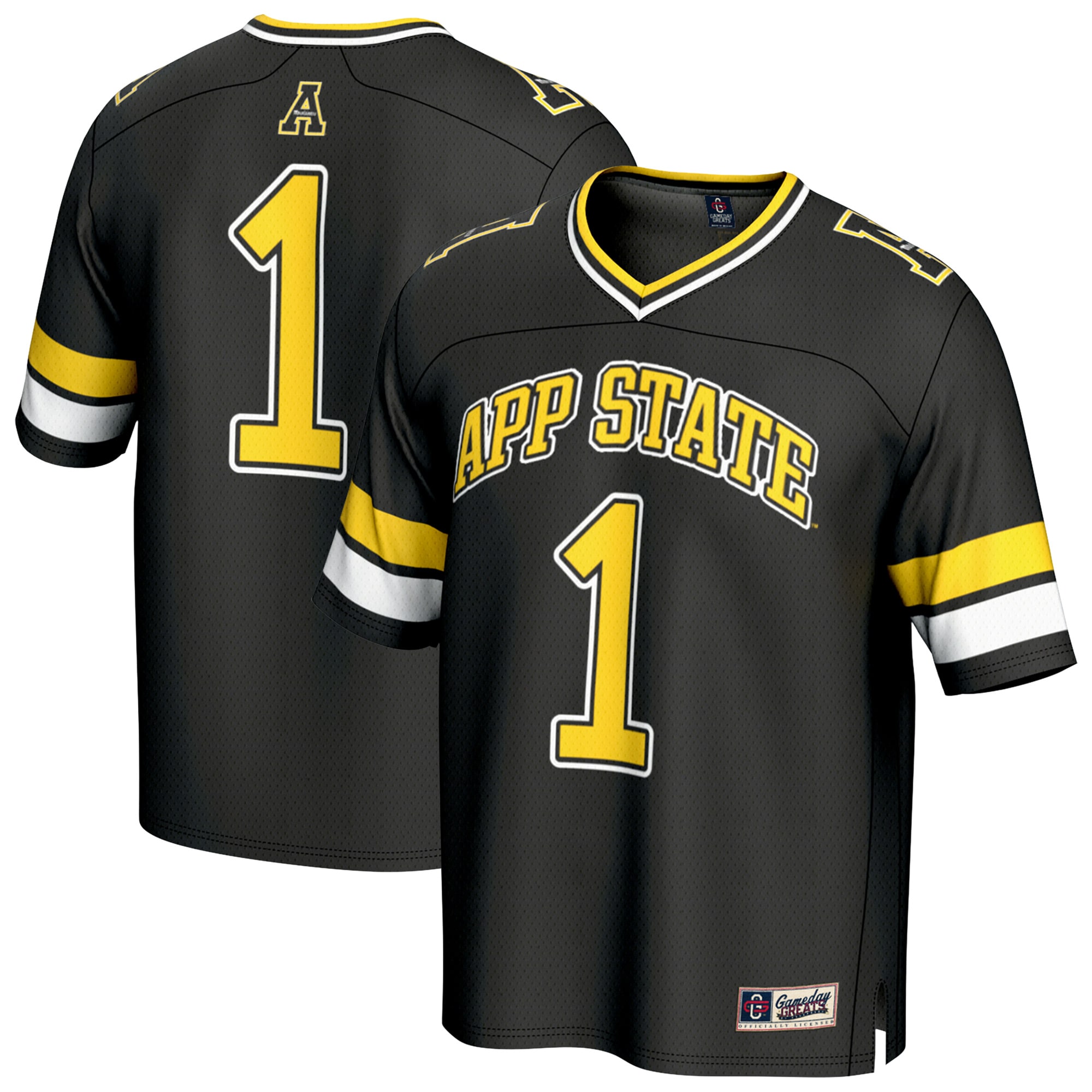#1 Appalachian State Mountaineers GameDay Greats Youth Lightweight Collegiate Football Fashion 2026 Season Football Jersey - Black