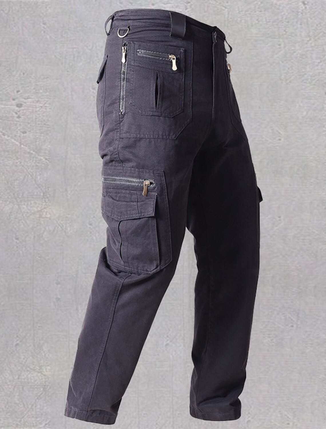 Men's Cargo Shorts Capri Pants Summer Zipper Pocket Multi Plain