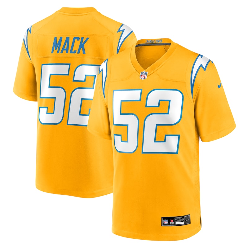 None Khalil Mack LA Chargers Retro Professional Jersey Football Appare