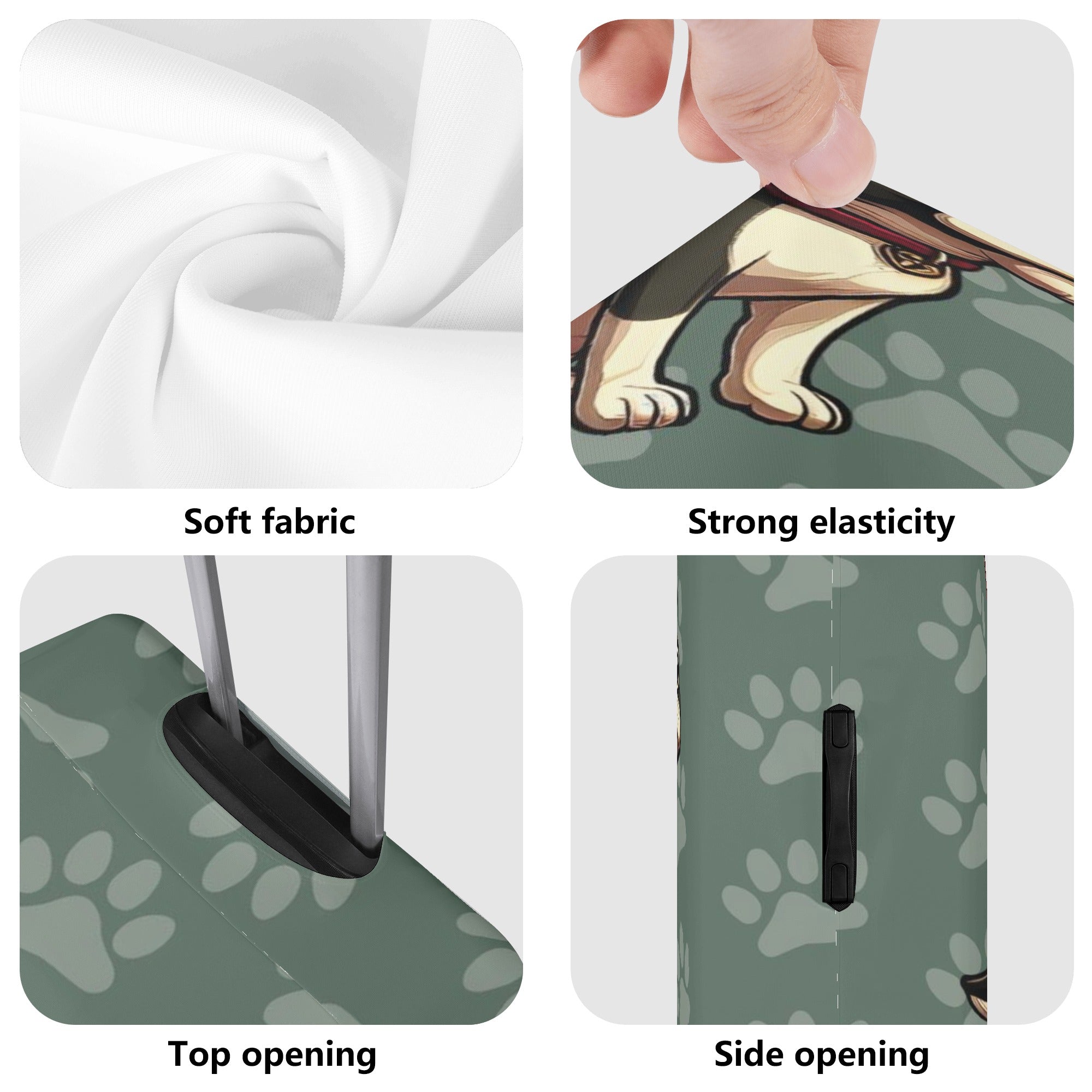 Street-Ready Riley - Luggage Cover For Boston Terrier Lovers for French