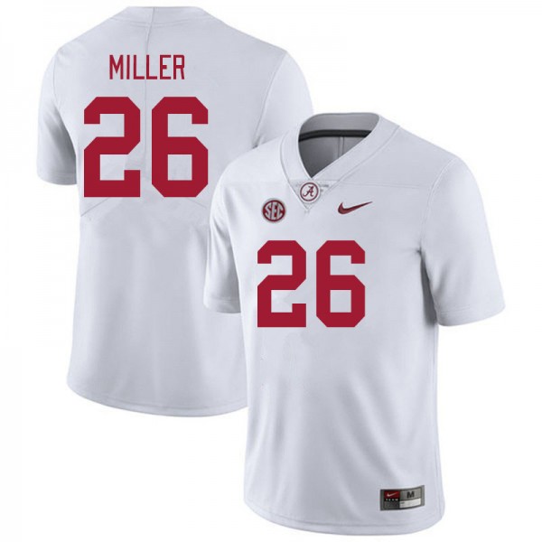 Men Alabama Crimson Tide #26 Jam Miller White Nike Stitch Jersey