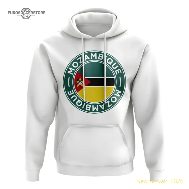 Mozambique Football Badge Hoodie (white) - Premium Collection