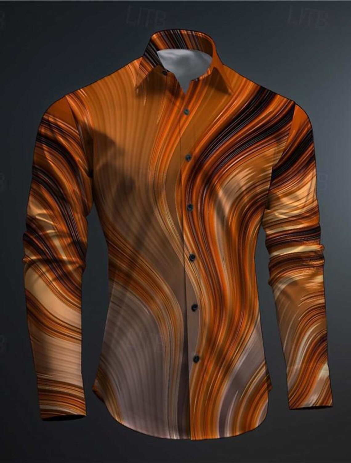 Men's Printed Shirts Long Sleeve Subcultural Vacation Party Street