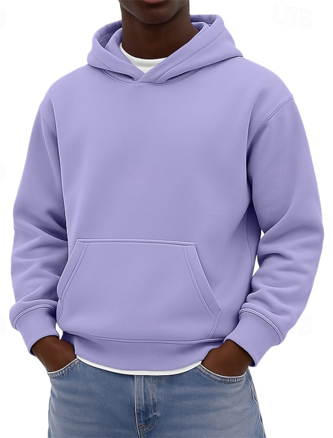 Men's Hoodie Pullover Black White Burgundy Navy Blue Royal Hooded