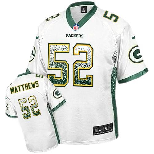 Official NFL GB Packers #52 Clay Matthews Green Elite Jersey