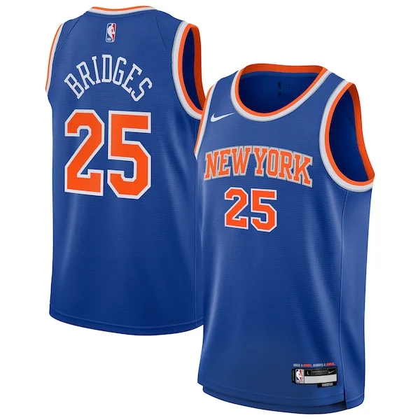 Mikal Bridges NYK Swingman Jersey - trendy Basketball - Blue