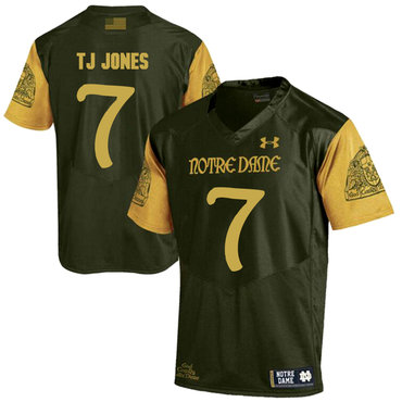 Men's ND Irish Green 2024 stitched None #7 alternate jersey Jersey